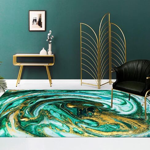 Modern Aesthetic Grey Black Gold Marble Abstract Area Rug 5x7 Non-Shedding Soft Rug for Livingroom Bedroom Diningroom Indoor Office Kitchen Floor Carpet in Saudi Arabia