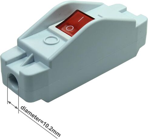 FILSHU 30A 125VAC مفتاح سلك مضمن أسود زر تشغيل/إيقاف مضمن مع ضوء مؤشر أحمر in Kuwait