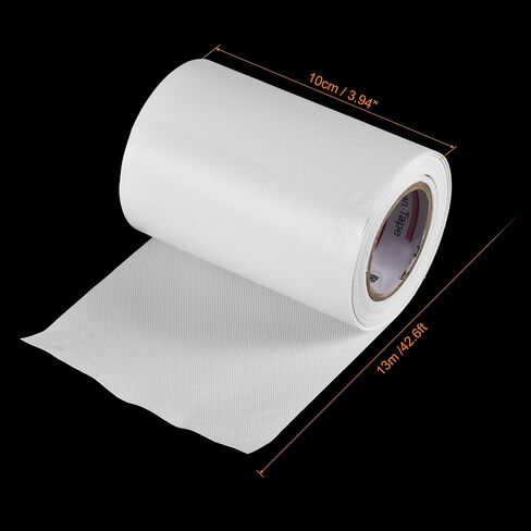 MECCANIXITY Pipe Wrap Tapes Non-Adhesive 4cmx13m Protective Waterproof Tube Protector for Air Conditioner HVAC Pipes, PVC White Pack of 3 in Saudi Arabia