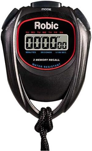 Robic Easy to Use High Precision Stopwatch, Black in Saudi Arabia