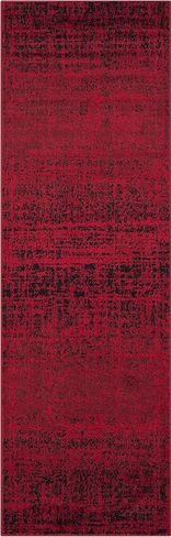 SAFAVIEH Adirondack Collection Runner Rug - 2'6" x 6', Red & Black, Modern Abstract Design, Non-Shedding & Easy Care, Ideal for High Traffic Areas in Living Room, Bedroom (ADR116F) in Saudi Arabia