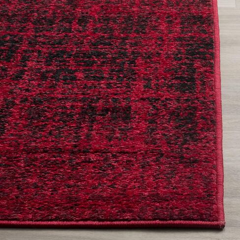 SAFAVIEH Adirondack Collection Runner Rug - 2'6" x 6', Red & Black, Modern Abstract Design, Non-Shedding & Easy Care, Ideal for High Traffic Areas in Living Room, Bedroom (ADR116F) in Saudi Arabia