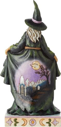 Enesco Jim Shore Heartwood Creek Halloween Scary Witch with Skulls in Skirt Figurine- Resin Hand Painted Crafted Collectible Decorative Witches Halloween Figurines Home Decor Statue, 9.7 Inch in Saudi Arabia