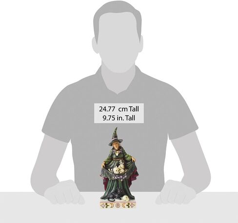 Enesco Jim Shore Heartwood Creek Halloween Scary Witch with Skulls in Skirt Figurine- Resin Hand Painted Crafted Collectible Decorative Witches Halloween Figurines Home Decor Statue, 9.7 Inch in Saudi Arabia