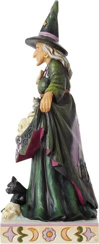 Enesco Jim Shore Heartwood Creek Halloween Scary Witch with Skulls in Skirt Figurine- Resin Hand Painted Crafted Collectible Decorative Witches Halloween Figurines Home Decor Statue, 9.7 Inch in Saudi Arabia