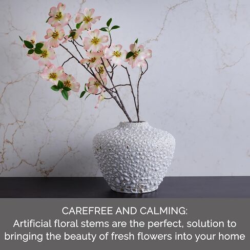 Elements Dogwood Artificial Flower Stems, Fake flowers for Home Decoration, 18x8x36 Inch in Saudi Arabia