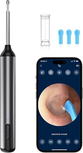 كاميرا أداة إزالة شمع الأذن: مجموعة أدوات تنظيف الأذن مع الكاميرا والضوء، نطاق تنظيف مزيل شمع الأذن من Earify، Limpiador De Oidos، منتقي ملعقة العناية العميقة بالأذن بتقنية WiFi لنظام iOS وAndroid in Kuwait