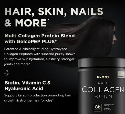 Super Collagen for Women Powder Chocolate - Thermogenic Collagen Burn w. Probiotics, ACV, KSM-66, Vitamin C, Biotin - Best Multi Collagen Protein Supplement for Weight Management, Hair Growth & Beauty in Saudi Arabia