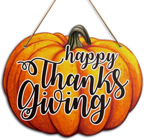علامة ديكور جدار اليقطين لعيد الشكر، عيد شكر سعيد، علامة ترحيب بالمنزل على شكل قرع الخريف لديكورات الشرفة الأمامية للباب الأمامي لبيت المزرعة وحفلات عيد الشكر من الخشب للتعليق على الحائط لوحة ديكور in Kuwait