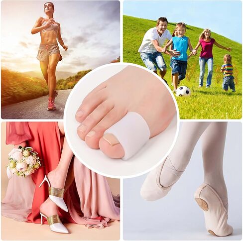Hoogoo Toe Sleeves 10pcs,Gel Toe Protecters Covers for Middle Toe, Protect Toe from Rubbing, Ingrown Toenails, Corns, Blisters, Hammer Toes and Other Painful Toe Problems in Kuwait