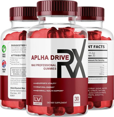 (3 Pack) Alpha DriveRX Gummies, Alpha DriveRX Advanced Formula, Alpha DriveRX Gummy, 90 Gummies for 3 Months in Saudi Arabia