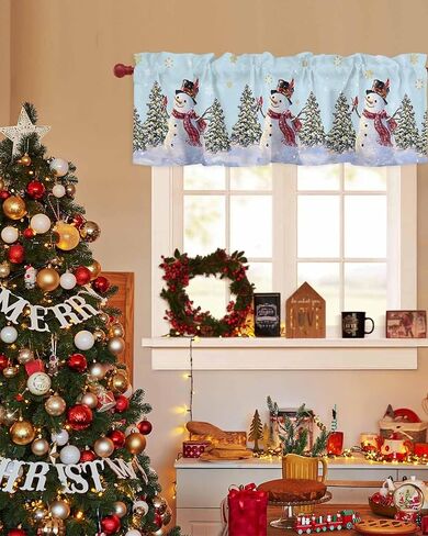 Halloween Valance Curtain for Kitchen,Farm Truck Pumpkin Ghost Face Window Valances,Skeleton Crow Haunted Castle Rod Pocket Curtain Purple Fog Window Treatment for Bedroom Bathroom Laundry Room in Kuwait