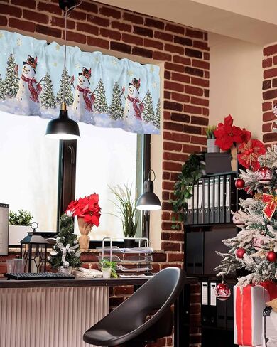 Halloween Valance Curtain for Kitchen,Farm Truck Pumpkin Ghost Face Window Valances,Skeleton Crow Haunted Castle Rod Pocket Curtain Purple Fog Window Treatment for Bedroom Bathroom Laundry Room in Kuwait