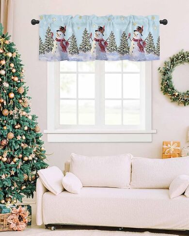 Halloween Valance Curtain for Kitchen,Farm Truck Pumpkin Ghost Face Window Valances,Skeleton Crow Haunted Castle Rod Pocket Curtain Purple Fog Window Treatment for Bedroom Bathroom Laundry Room in Kuwait