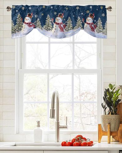 Halloween Valance Curtain for Kitchen,Farm Truck Pumpkin Ghost Face Window Valances,Skeleton Crow Haunted Castle Rod Pocket Curtain Purple Fog Window Treatment for Bedroom Bathroom Laundry Room in Kuwait
