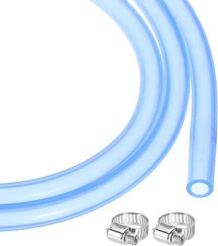 MECCANIXITY 10ft Clear Silicone Rubber Tubing 5/8" ID Plastic Tube Flexible Air Hose for Brewing, Wine Making, Pump Siphon, 16mm x 20mm, with 2pcs Clamps in Saudi Arabia