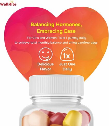 PMS Gummy Vitamins That Provides Total Monthly Balance & Carefree Days, 60 Count, Strawberry Flavored, Vegan, Gelatin Free, Gluten Free, Nut Free, Relieves Cramps, Normal Menstrual Flow in Saudi Arabia