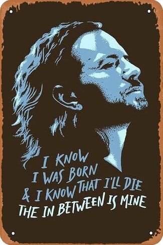 ملصق Cheogket I Am Mine Pearl Jam ملصق معدني من القصدير بنمط عتيق لتزيين لوحة الحائط مقاس 12 × 8 بوصة in Saudi Arabia