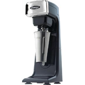 Omega M1000 Commercial Milk Shake Maker Single Spindle, 1/3 Horsepower, Black