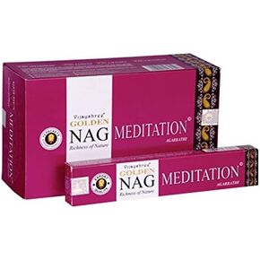 Vijayshree Golden Meditation Agarbathi Incense Sticks - 15gm each-12 Packet