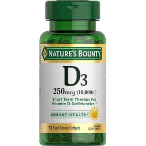 Nature's Bounty, Ultra Strength D3-10,000 IU, 72 Softgels (2pack)