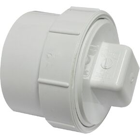 Canplas 193703AS PVC Female Cleanout Adapter with Plug, 3-Inch, White