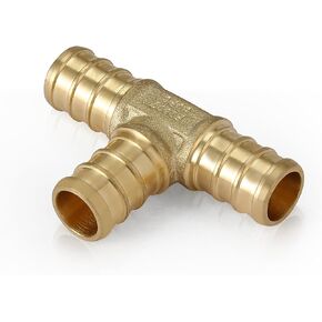 10-Pack PEX Fittings, 1/2"x1/2" Pex Straight Coupling, Brass Crimp Fitting for Pex Pipes, ASTM F1807
