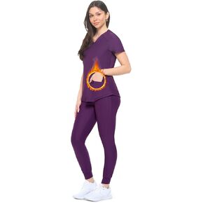 M&M SCRUBS Women's Jogger Scrub Set V-Neck Ultra Stretch Jogger Scrub Top and Pant