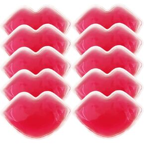 Lip Ice Pack for Cosmetic (10 Pack) Small Ice Pack for Lip Filler, Mini Ice Pack Cold Use for Lip Keep Lipstick from Fading, Heat Use for Makeup Remover, Gift for Girl Woman