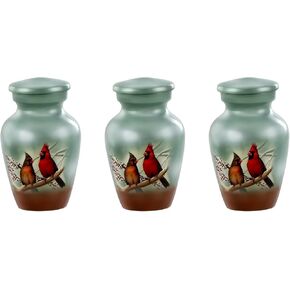 Forever Personalized Urns for Human Ashes, Customized Carddinal Birds Adult Cremation Urn, Memorial Adult Human Urn with Velvet Bag. (NOT PERSONALIZED)