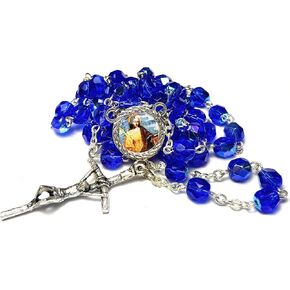 Relic Rosary 3rd class Saint Agatha of Sicily patron of breast cancer patients awareness ribbon fire earthquake Águeda de Catania patrona de los males de los pechos protectora de mujeres