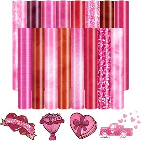 HTVSTD Cowhide HTV Heat Transfer Vinyl -16 Sheets 12 * 10inches Brown Cowhair HTV Vinyl Animal Printed Iron on Vinyl for Fabrics Patterned HTV Compatible with Cricut/Silhoutte Cameo