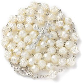 Rosary Beads Catholic for Women - Confirmation Gifts for Teenage Girl, Resin Rose Rosary Beads, Exquisite Gifts for Women in Saudi Arabia