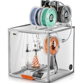 3D Printer Enclosure for Bambu Lab A1 Mini, Transparent Acrylic Bambu A1 Mini Printer Dust Cover with LED Light,Dustproof Tent Constant Temperature Protective Cover Box(470×470×470mm) in Saudi Arabia