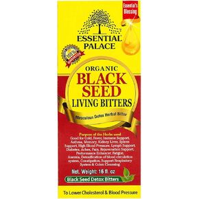 Essential Palace Organic Black Seed Detox Living Bitters 16 oz (1)
