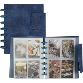 Edema A3 Black Kpop Photocard Binder 20 صفحة داخلية حامل بطاقات فوتوغرافية من جلد البولي يوريثان ألبوم صور مع 80 جيبًا لبطاقات Kpop Photocard، والبطاقات البريدية، وبطاقات العمل in Kuwait