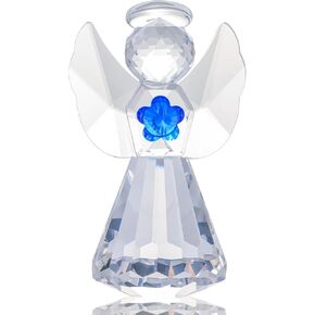 Movdyka Crystal Angel Statues Gifts for Women Glass Guardian Angel Paperweight Angel Figurines Home Angel Decor Art Collectible Angel Figurines Gifts for Mom Grandma