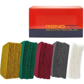 وسادة تنظيف صناعية مقاس 6 × 9 بوصة عبوة من 50 قطعة، إزالة الصدأ المعدني وتلميع وإزالة الأزيز وتنظيف المطبخ المنزلي (مجموعة) (#150#240#400#800#2000 كل 10 قطع) in Kuwait