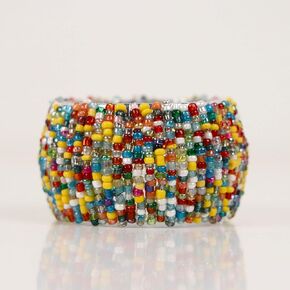 حلقات مناديل هندية متعددة الألوان مطرزة يدويًا من COSYNEE لتزيين طاولة الحفلات، مجموعة من 4 حلقات in Kuwait