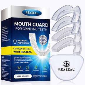 Mouth Guard for Grinding Teeth at Night: Dental Guard for Sleeping at Night - Nighttime Protection for Teeth 2 Sizes