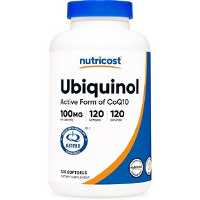 Nutricost Ubiquinol Softgels (120 Softgels | 100 mg Per Serving) - Superior Absorption Antioxidant | Active Form of CoQ10 - Gluten Free, Non-GMO