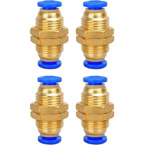 PM-6(6mm) OD Hose Tube One Touch Push Into Gas Connector, Bulkhead Union Push to Connect Tube Fitting, Diaphragm Straight Through Pneumatic Push-in Fittings, Garden Plumbing Adapter, 10PCS in Saudi Arabia