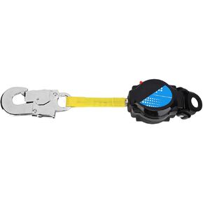 Self Retracting Lifeline, 1.6M Telescopic Fall Protection Roofing Safety Heavy Duty Snap Hook Harness Anti Quick Action Braking System Restraint Device Retractable Lanyard Outdoor Work Equipment