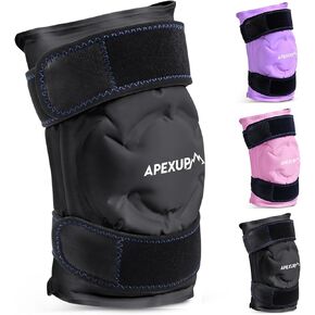 APEXUP Ice Pack for Knee Pain Relief, Reusable Knee Ice Pack Wrap After Surgery, Flexible Gel Cold Pack for Injuries, Pain Relief for Knee, Back, Shoulder, Elbow, Ankle and Leg (Pink)