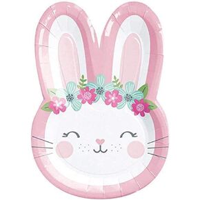 Creative Converting Party Supplies, Bunny Party Plastic Tablecloth, Tablecover, Multicolor, 102in X 54In