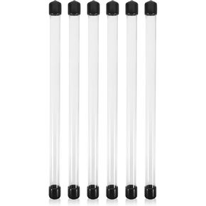 iplusmile 6 Pcs Agarwood Tube Plastic Storage Tube Portable Clear Storage Tube Transparent Round Storage Tube Storage Tube with Lid Clear Round Tube Portable Round Storage Tube