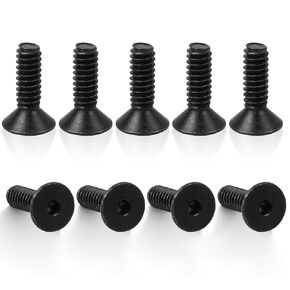 #4-40x3/8" Flat Head Socket Cap Screws，10.9 Grade Socket Head Screws，Black Medium Carbon Steel，20Pcs
