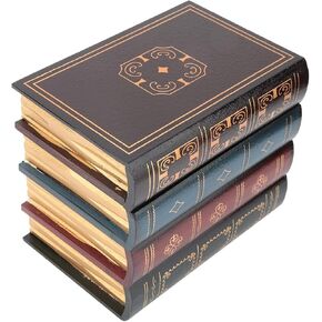 Fake Books Wooden Storage Box, Fake Book Box Hidden Storage Book Decorative Book Boxes Antique Books for Decoration