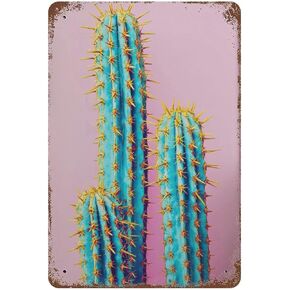 Habilboi Succulent Wall Sign Metal Tin Sign Cactus Antique Tin Sign Rustic Wall Decor Vintage Tin Sign Wall Art Retro Advertising Metal Tin Sign Home Decor Garage Kitchen Bar Restaurant 8x12inch