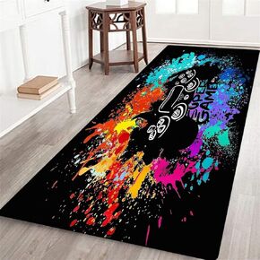 Game Controller Pattern Runner Rug for Hallway 2x6 Black Hallway Rugs,Gaming Area Rugs for Boys,Gamer Room Decor Throw Rug,Non-Slip Floor Carpets for Bedroom Entrance Door Mat Washable Rug,